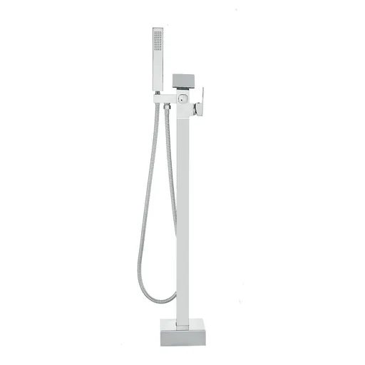 Freestanding Bathtub Faucet, Floor Mount, Freestanding Tub Filler, Shower Mixer Taps, Two Water Modes, 360° Swivel Spout, for Bathing & Showering Pet Bathing Cleaning Drains Toilet Flushing