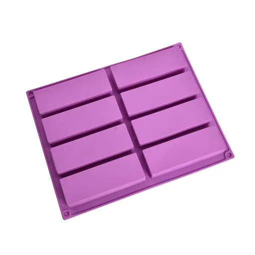 2 Pcs 8 Cavity Large Rectangle Granola Bar Silicone Mold/Nutrition/Cereal Bar Molds Energy Bar Maker for Chocolate Truffles