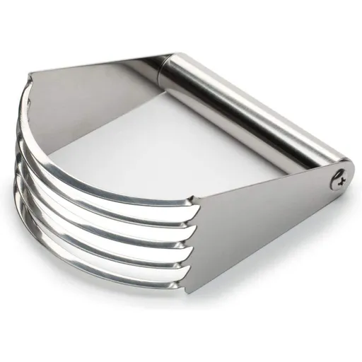 Dough Blender, Stainless Steel,Top Professional Pastry Cutter with Heavy Duty Blades, Medium Size, silvery