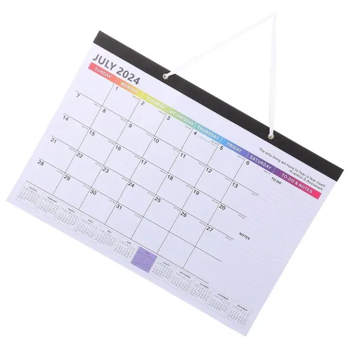 English Hanging Wall Calendar Monthly Paper Planner for Home Use