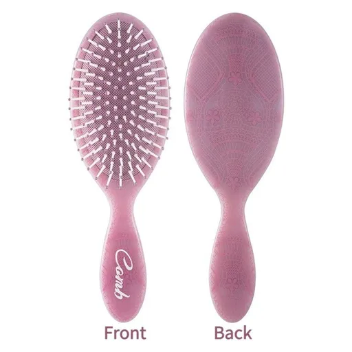 Vintage Totem Printed Air Cushion Comb, Highly Stylish Home Hair Brush—Purple