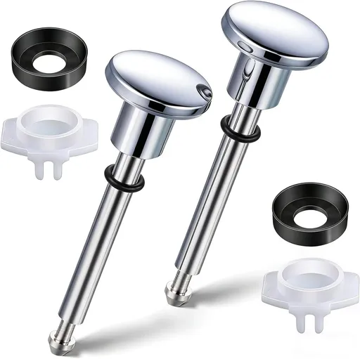 2 Set Tub Spout Diverter Repair Kit, Includes 2 x Diverter Valve Stems, 2 x Cup Seals and 2 x Gates, Bathroom Shower Bathtub Leaky Faucet Repair Replacement Parts (Chrome,Classic)