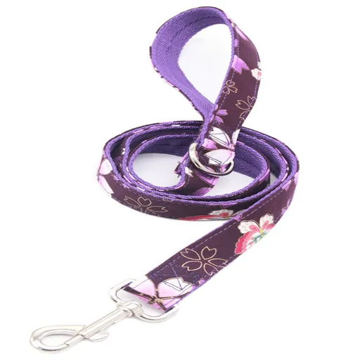 dadugo Dog Leash Nylon 1.2m Small Purple Medium-width 2.0cm