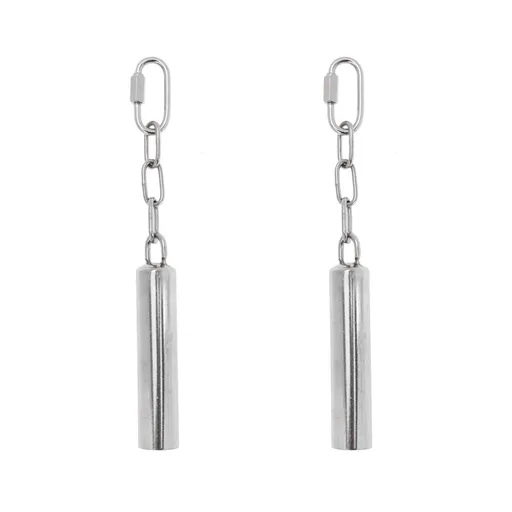 2 Pcs Stainless Steel Bell Bird Toys Chew Toy Heavy Duty Bird Cage Stand Toys for Parrot, Macaw, African Greys, Small Cockatoo, Parakeet, Cockatiels（20.5cm）