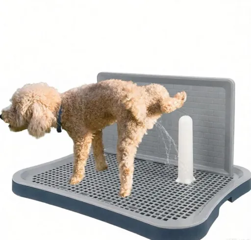 Dog Pee Pad Holder with Pee Pads, 20.1"x15.6"X1.4" Indoor Dog Potty Pad with Splash Guard for Puppy and Small Dogs, Housebreaking Supplies, Pet Products (Blue)