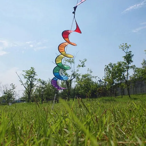 1Set Nylon Polyester Spiral Wind Spinner for Garden Decor Wind Spinners