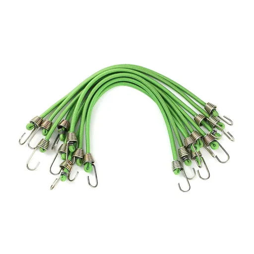 Elastic Rope Rubber Strap, 10pcs Mini Bungee Cords with Metal Hooks, Rubber Stretchy Bungee Cords with Hooks