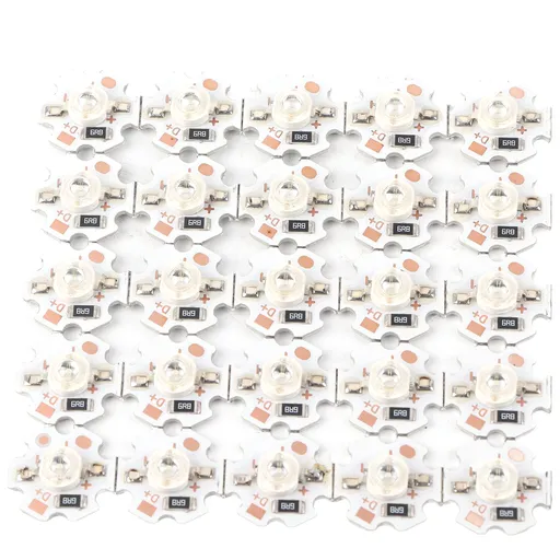 25Pcs 5V LED Chips 200LM 1W High Power LED Lamp Beads for DIY Lighting FixturesBlue Light 455‑460NM
