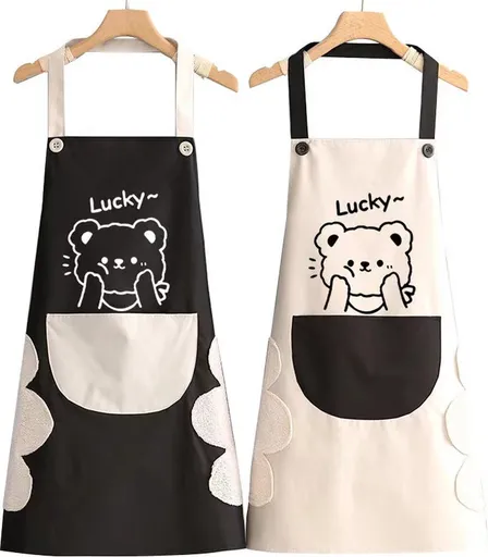 Kitchen Apron - 2 Pieces - Professional Cooking Apron - For Ladies and Gentlemen - Hospitality Apron - Easily Adjustable - Pottery Apron - Painting Apron - Crafts - For Men's Workshop - Denim Apron - Bartenders - Carpenter's Apron - Barbecue Aprons -