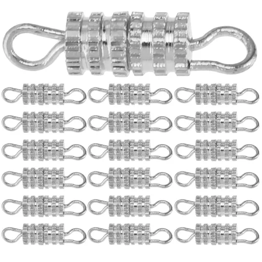 50Pcs Jewelry Connector Clasp with Safety Screw Lock for Bracelets