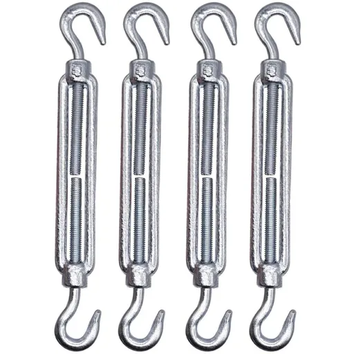 4 pcs M6 Adjustable Cable Turnbuckle With Hook And Loop - Cable Tension (4 pcs, M6)