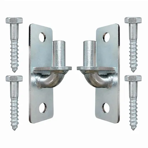 Heavy Duty Chain Link Gate Hinges 2-Pack with 5/8' Pin for Outdoor Metal Fences