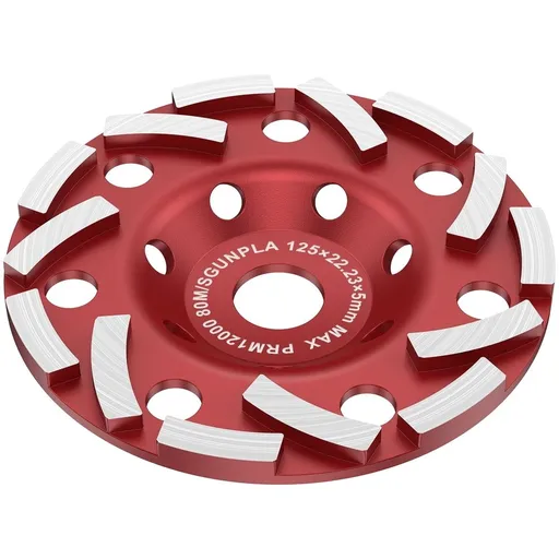 5 Inch Diamond Concrete Grinding Wheel Diamond Cup Grinder Heavy Duty Angle Grinder Wheels Concrete Turbo Diamond Grinding Cup Wheel