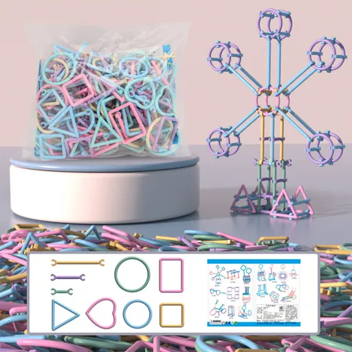 Building Sticks Construction Toy Kit - Advanced DIY Puzzle for Kids & Teens, Creative Engineering Challenge with Storage Box,Gift for Boys Girls (Develop Problem-Solving Skills) 420 pc Multicolor