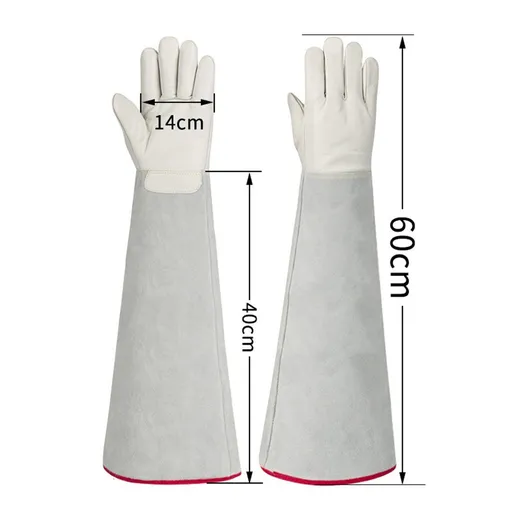 Cryogenic Gloves Low Temperature Liquid Nitrogen Protective Gloves Cold Storage Safety Frozen Gloves 60cm