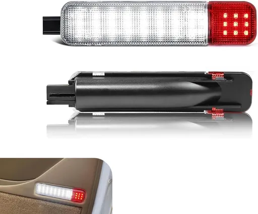 2 PCS Car Door Panel Lights, LED Interior Courtesy Light, No Delay Safety Warning Reflector Lamp Assembly, Compatible with Chevy Silverado Saaban Tahoe Avalanche Yukon Escalade Hummer (White)
