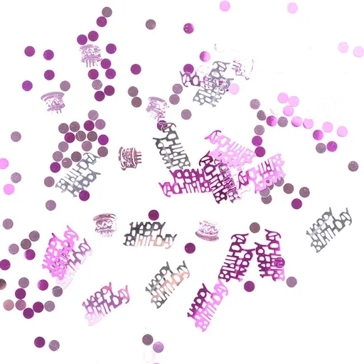 Birthday Round Sequins Aniversary Celebration Decorative Scatters Confetti Decoration