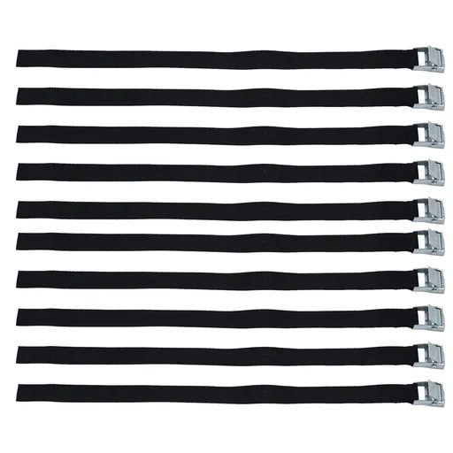 10pcs Tie Down Strap Zinc Alloy Press Buckle Dirt Resistant Nylon Lashing Belt for Goods Luggage