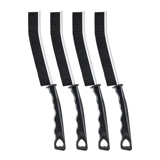 Hard Bristle Recess Crevice Cleaning Brush Household Tools Gap Cleaning Brush - 4pcs-Black