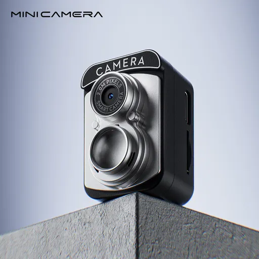 Retro Design Mini Digital Thumb Camera for Students - 2.0MP Video Recording with 16GB TF Card and 6 Style Filters - Compact CCD Style