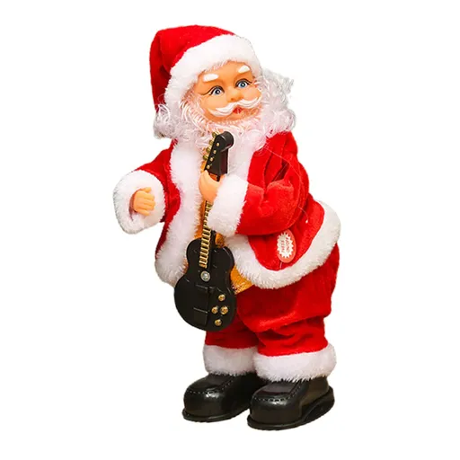 Electric Santa Figurines Singing and Dancing Xmax Doll Indoor Home Holiday Decoration Type 2