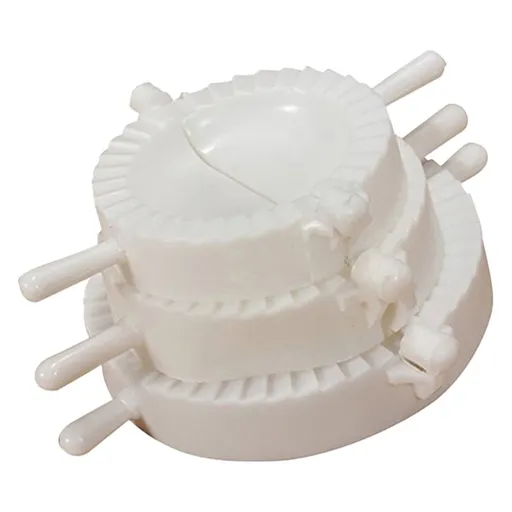 Dumpling Maker Set 3 Piece ABS Manual Crimper Tool Food-Grade Kitchen Gadget White Sizes 1.96in 2.36in 3.14in