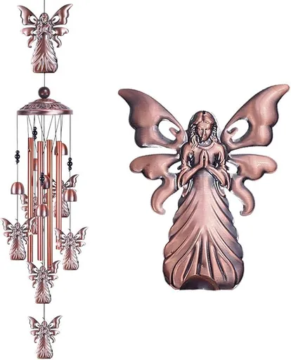 Angel Retro Metal Wind Chime - Large Hanging Bell Ornament for Balcony Garden Courtyard Decoration