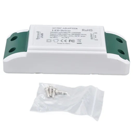 LED Driver 12V DC 30W 2.5A Constant Current Voltage LED Light Transformer for Home Decoration DIY Lamp AC 100‑240V