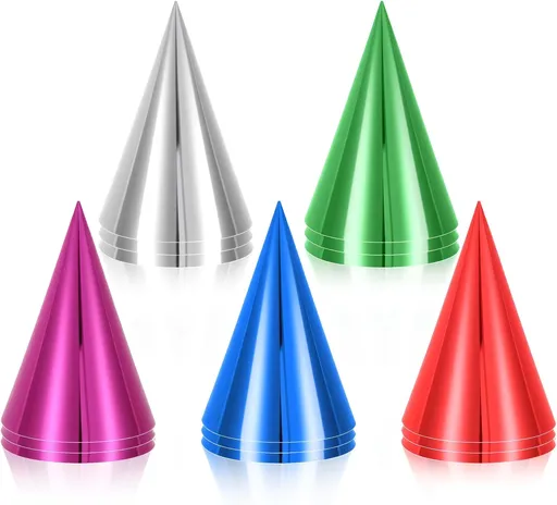15 Pcs Colorful Birthday Party Hats, Paper Cone Hats Headbands Birthday Party Supplies Handmade Celebration Headwear with Elastic String for Kids and Adults, Friend Gatherings