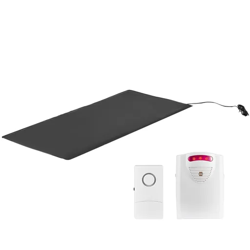 Bed Alarm System for Elderly Adults, 14 x 30-inch Wireless Bed Sensor Pad with Pager, Safety Bed Alarms and Fall Prevention Pad for Home, Hospital, Rehabilitation Center