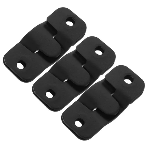 6Pcs Heavy Duty Black Flush Mount Bracket with Interlocking Z Clips for Picture Hanging