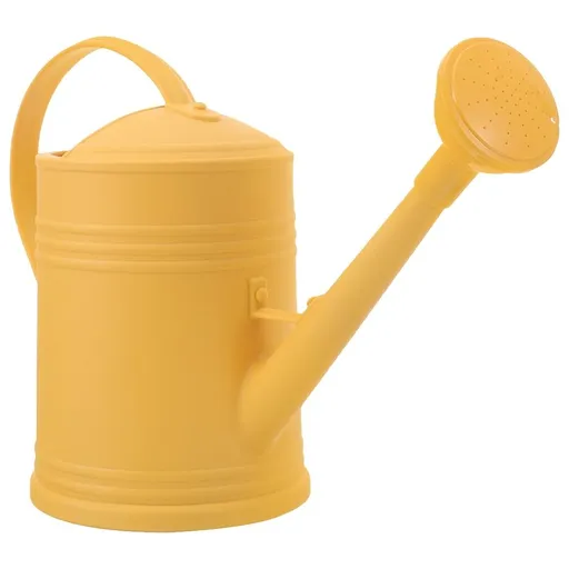 Plastic Watering Can Large Capacity with Sprinkler Yellow for Plants