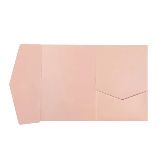 20PCS 3D Tri-Fold Holiday Wedding Invitation Envelope Greeting Cards Aesthetic - Pink