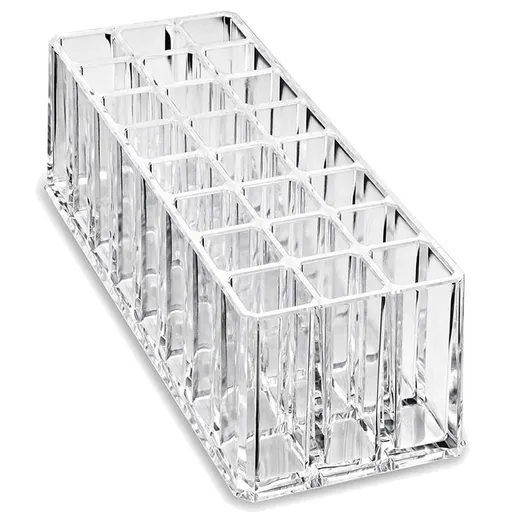 Acrylic Travel Perfume Holder 24 Space Clear Tall Organizer