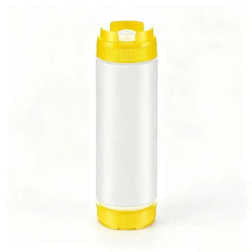 2Pcs Squeeze Bottles Refillable 20 oz, Inverted Plastic Tip Large Valve Dispenser Condiment Squeeze Bottle