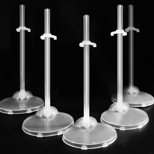 36pcs White Doll Stand Doll Support Rack Action Figure Display Rack for Window Doll Display Decoration Collection