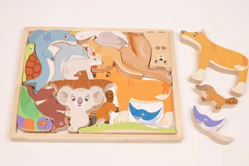 Australian Wildlife puzzle and play set