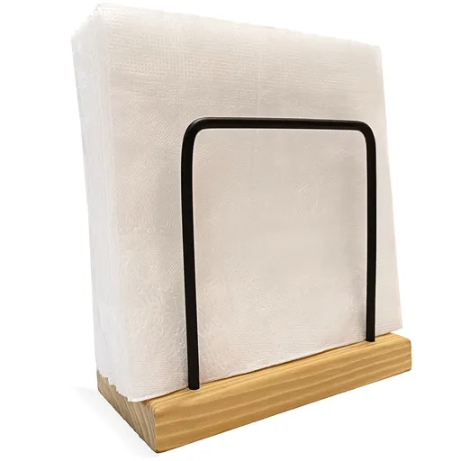 Farmhouse Napkin Holder For Table, Cocktail Napkin Holders For Kitchen, Wood Napkin Holders Dispenser Standing Wooden Mail Bills