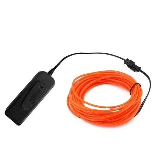 House Of Dasein El Wire Glowing Neon Diy Decorations Dance Party Costumes 1M / 3M 5M - Orange - 1M
