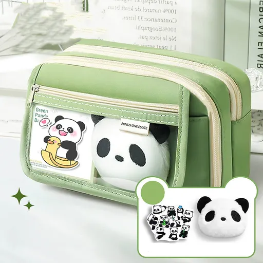 Pencil Case Large Capacity Pencil Pouch, Multi-layer Aesthetic Pen Bag, Sturdy Multifunctional Pencil Bag, Pencil Box, Sky Blue Z-1-Green