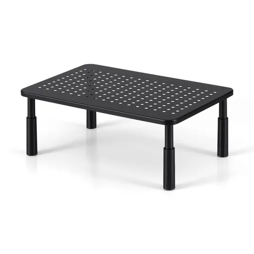 Artiss Monitor Stand Adjustable Riser For Computer Monitor And Laptop 3 Height Desk Organizer Black
