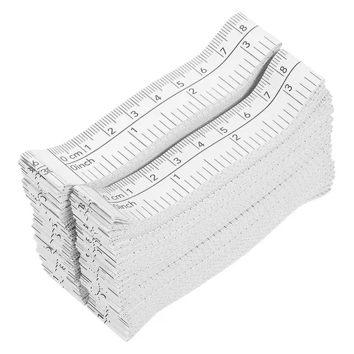 100Pcs Dual Sided White Paper Measuring Tape Rulers Disposable Body Measurement Tool