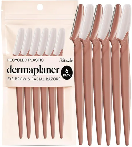 6pcsDermaplaning Razors for Facial Hair Removal & Gentle Exfoliation, Ideal for At-Home Skincare Routines (terracotta)