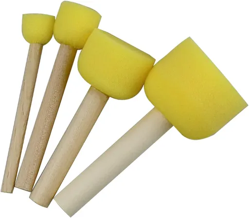 20 pcs Round Sponges Brush Set, 4 Sizes Paint Tools for Kids