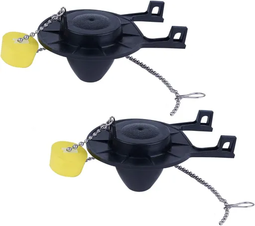 2 Pack 2-Inch Toilet Flapper Replacement Compatible with American Standard 7381129-200.0070A Universal Flapper and Chain with Float, 2-Inch Flush Valves