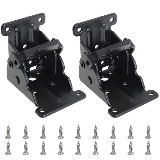 4-Pack Folding Brackets, Lock Extension Hinge, Foldable Leg Brackets Hardware for Table, Workbench, Platform