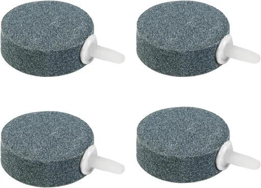 Air Stone Disc, 4 Packs, Aerator Bubble Differ, Air Pump Accessories for Hydroponics, Aquarium Fish Tank, Ponds, DWC Reservoirs and Circulation System (1.5 inch)