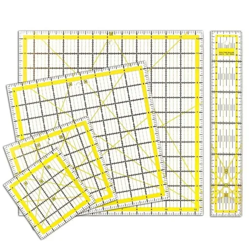 5 Pieces Acrylic Quilting Rulers,Square Sewing Rulers