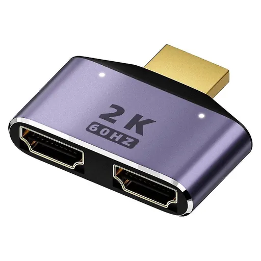 1 In 2 Out HDMI Splitter Adapter 60Hz