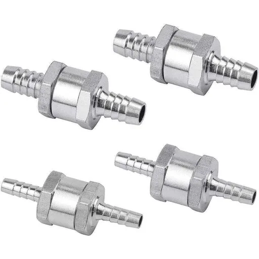 4 pcs Set Non-Return Valves 6/8/10/12Mm, Aluminum Alloy Fuel Valve With Arrow For Petrol Diesel Car Boat Motorcycle